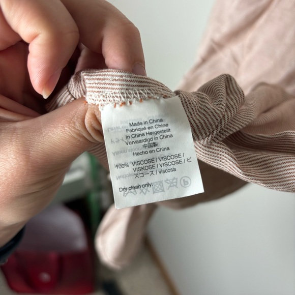 Madewell Button-Back Tie Tee in Stripe xxs - Picture 5 of 7